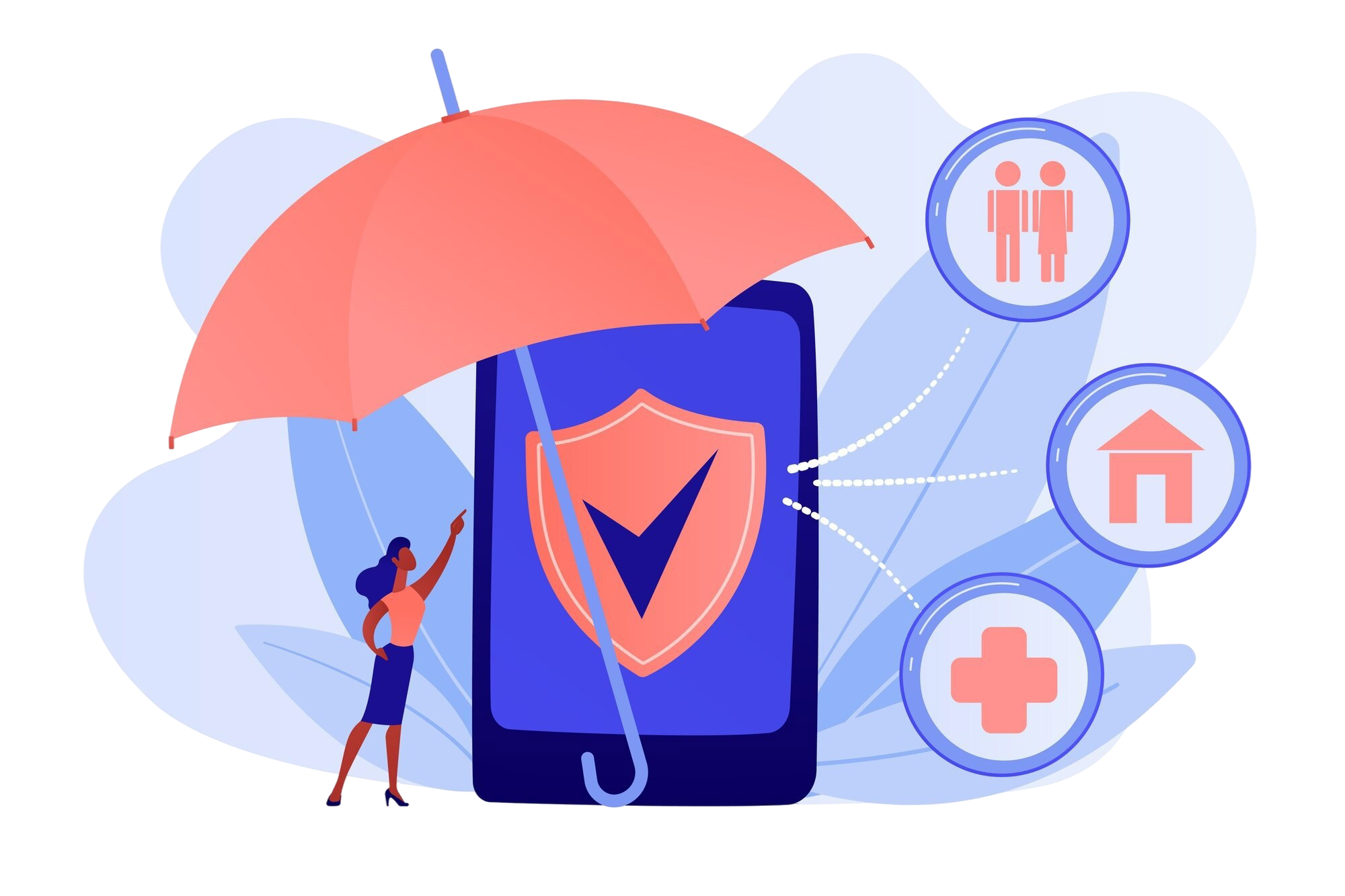 customer-getting-insurance-coverage-protection-using-smartphone-demand-insurance-online-policy-personalized-isurance-service-concept-pinkish-coral-bluevector-isolated-illustration